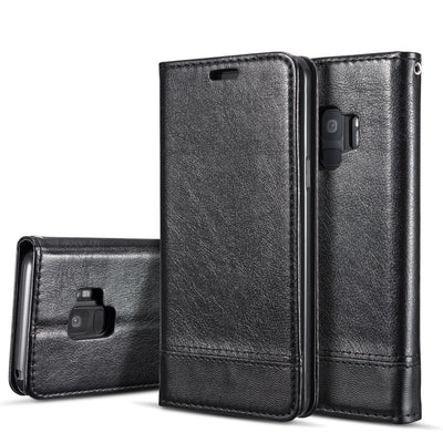 NALIA Handyhülle kompatibel mit Samsung Galaxy S9 Plus, Slim Kickstand Handyhülle Flip-Case Kunst-Leder Cover mit Magnet, Etui Ganzkörper Schutz Dünne Rundum Handy-Tasche Bumper NALIA Protective Hülle