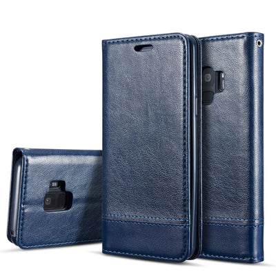 NALIA Handyhülle kompatibel mit Samsung Galaxy S9 Plus, Slim Kickstand Handyhülle Flip-Case Kunst-Leder Cover mit Magnet, Etui Ganzkörper Schutz Dünne Rundum Handy-Tasche Bumper Blau NALIA Protective Hülle
