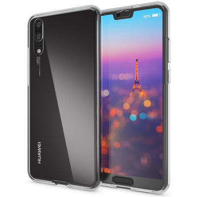 NALIA 360 Grad Handyhülle kompatibel mit Huawei P20, Full-Cover vorne hinten Hülle Doppel-Schutz, Dünn Ganzkörper Case Silikon Etui Handytasche Transparent Displayschutz Rückseite NALIA Protective Hülle