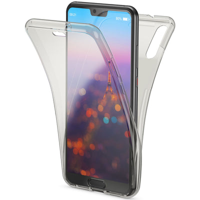 NALIA 360 Grad Handyhülle kompatibel mit Huawei P20, Full-Cover vorne hinten Hülle Doppel-Schutz, Dünn Ganzkörper Case Silikon Etui Handytasche Transparent Displayschutz Rückseite NALIA Protective Hülle