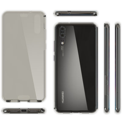 NALIA 360 Grad Handyhülle kompatibel mit Huawei P20, Full-Cover vorne hinten Hülle Doppel-Schutz, Dünn Ganzkörper Case Silikon Etui Handytasche Transparent Displayschutz Rückseite NALIA Protective Hülle