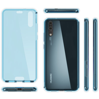 NALIA 360 Grad Handyhülle kompatibel mit Huawei P20, Full-Cover vorne hinten Hülle Doppel-Schutz, Dünn Ganzkörper Case Silikon Etui Handytasche Transparent Displayschutz Rückseite NALIA Protective Hülle
