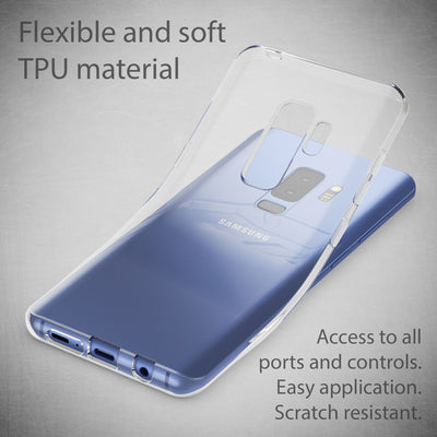 NALIA Handyhülle kompatibel mit Samsung Galaxy S9 Plus, Slim Silikon Motiv Case Schutzhülle Dünn Durchsichtig, Etui Handy-Tasche Back-Cover Transparent Bumper NALIA SlimFit Hülle