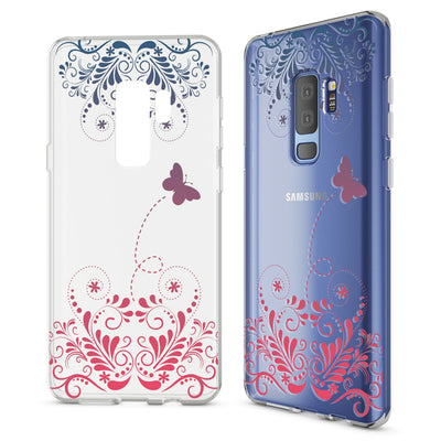NALIA Handyhülle kompatibel mit Samsung Galaxy S9 Plus, Slim Silikon Motiv Case Schutzhülle Dünn Durchsichtig, Etui Handy-Tasche Back-Cover Transparent Bumper NALIA SlimFit Hülle