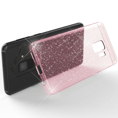 NALIA Glitzerhülle für Samsung Galaxy S9 – Funkelndes Silikon Case – DAZZLIN (Transparent & Stoßfest) – Marke aus Berlin Schwarz NALIA Transparente Hülle