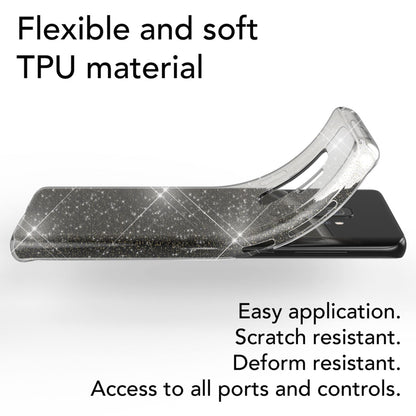 NALIA Glitter Handy Hülle für Samsung Galaxy S9 Plus Glitzer Cover Silikon Case Transparent NALIA Transparente Hülle