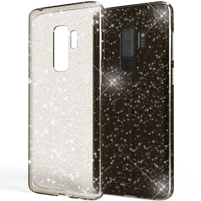 NALIA Glitzerhülle für Samsung Galaxy S9 Plus – Funkelndes Silikon Case – DAZZLIN (Transparent & Stoßfest) – Marke aus Berlin Transparent NALIA Transparente Hülle