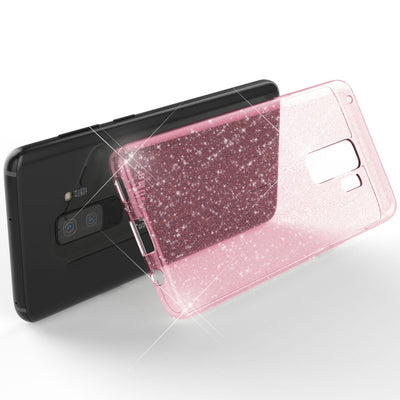 NALIA Glitzerhülle für Samsung Galaxy S9 Plus – Funkelndes Silikon Case – DAZZLIN (Transparent & Stoßfest) – Marke aus Berlin Transparent NALIA Transparente Hülle