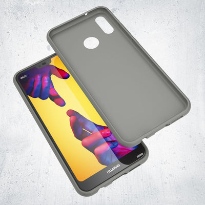 NALIA Neon Silikonhülle für Huawei P20 Lite – Soft-Touch & Signal-Neon – NEONSHOCK (Matte Schutzhülle) – Marke aus Berlin Grau NALIA Neon Hülle