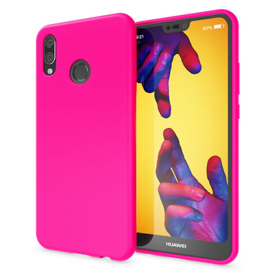 NALIA Neon Silikonhülle für Huawei P20 Lite – Soft-Touch & Signal-Neon – NEONSHOCK (Matte Schutzhülle) – Marke aus Berlin Pink NALIA Neon Hülle