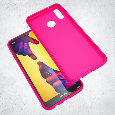 NALIA Neon Silikonhülle für Huawei P20 Lite – Soft-Touch & Signal-Neon – NEONSHOCK (Matte Schutzhülle) – Marke aus Berlin Pink NALIA Neon Hülle