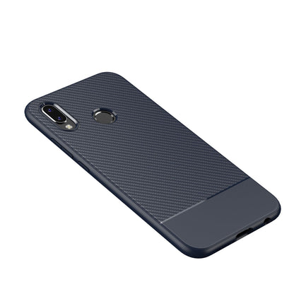 Huawei P20 Lite Handy Hülle von NALIA, Slim Soft Silikon Case Dünne Carbon Look Schwarz NALIA Protective Hülle