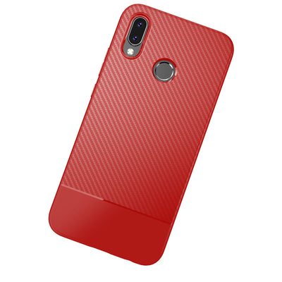 NALIA Silikonhülle für Huawei P20 Lite – Rutschfest & Matt – VORTEX (Gebürstete Optik & Carbon Design) – Marke aus Berlin Schwarz NALIA Protective Hülle