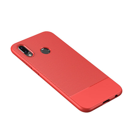 Huawei P20 Lite Handy Hülle von NALIA, Slim Soft Silikon Case Dünne Carbon Look Schwarz NALIA Protective Hülle