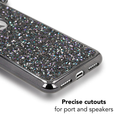 NALIA Hülle kompatibel mit iPhone XS Max, Silikon Handyhülle Glitzer mit Maus Ohren, Glitter Schutzhülle Dünnes Phone Cover Case, Strass Bling Bling Etui Handy-Tasche Bumper Rose Gold NALIA SlimFit Hülle