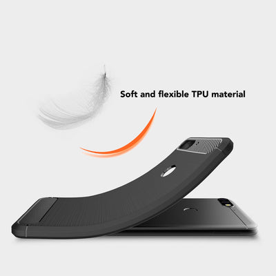 NALIA Silikonhülle für Huawei Y7 (2018) – Rutschfest & Matt – VORTEX (Gebürstete Optik & Carbon Design) – Marke aus Berlin NALIA Protective Hülle