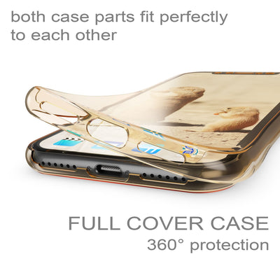 iPhone XS X Handyhülle 360° NALIA Case Cover Komplettschutz Rundum klar Outdoor
