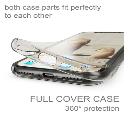 iPhone XS X Handyhülle 360° NALIA Case Cover Komplettschutz Rundum klar Outdoor