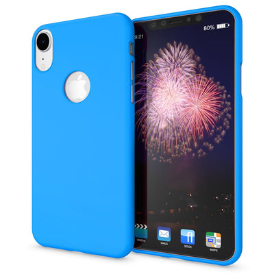 NALIA Neon Silikonhülle für iPhone XR – Soft-Touch & Signal-Neon – NEONSHOCK (Matte Schutzhülle) – Marke aus Berlin Blau NALIA Protective Hülle