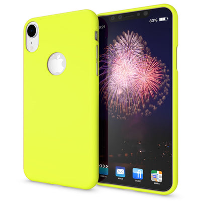 NALIA Neon Silikonhülle für iPhone XR – Soft-Touch & Signal-Neon – NEONSHOCK (Matte Schutzhülle) – Marke aus Berlin Orange NALIA Protective Hülle
