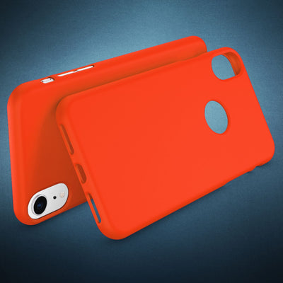 NALIA Neon Silikonhülle für iPhone XR – Soft-Touch & Signal-Neon – NEONSHOCK (Matte Schutzhülle) – Marke aus Berlin Orange NALIA Protective Hülle