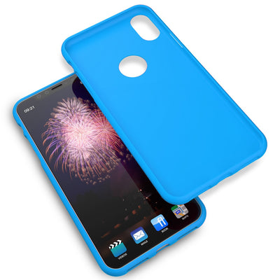 NALIA Neon Silikonhülle für iPhone XR – Soft-Touch & Signal-Neon – NEONSHOCK (Matte Schutzhülle) – Marke aus Berlin Blau NALIA Protective Hülle