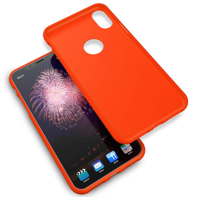 NALIA Neon Silikonhülle für iPhone XR – Soft-Touch & Signal-Neon – NEONSHOCK (Matte Schutzhülle) – Marke aus Berlin Orange NALIA Protective Hülle