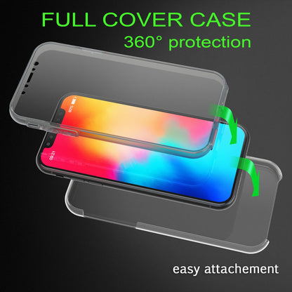 NALIA 360 Grad Handy Hülle für Apple iPhone XS Max, Full Cover Case Bumper Etui Transparent NALIA Transparente Hülle