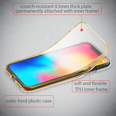 NALIA 360° Hülle für iPhone X / XS – Vorne & Hinten Schutz – 360GUARD (Full-Body Case) – Marke aus Berlin Transparent NALIA Transparente Hülle