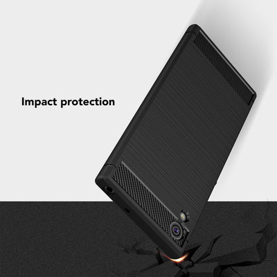 NALIA Silikonhülle für Sony Xperia XA1 – Rutschfest & Matt – VORTEX (Gebürstete Optik & Carbon Design) – Marke aus Berlin Default Title NALIA Protective Hülle