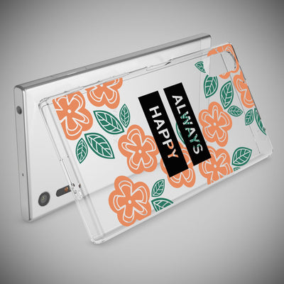 NALIA Handyhülle kompatibel mit Sony Xperia XZ, Slim Silikon Motiv Case Phone Cover Crystal Schutzhülle Dünn Durchsichtig, Etui Handy-Tasche Transparent Backcover Bumper Always Happy NALIA Protective Hülle