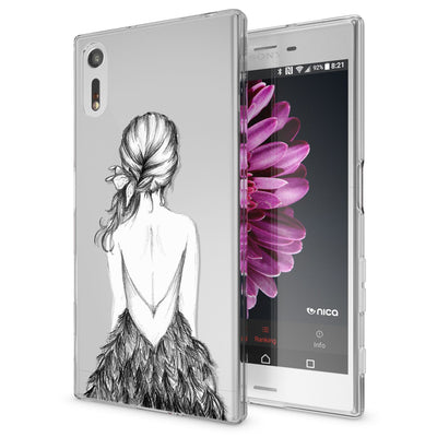 NALIA Handyhülle kompatibel mit Sony Xperia XZ, Slim Silikon Motiv Case Phone Cover Crystal Schutzhülle Dünn Durchsichtig, Etui Handy-Tasche Transparent Backcover Bumper Berlin Skyline NALIA Protective Hülle