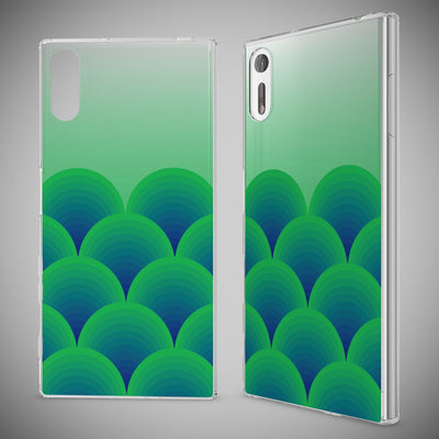 NALIA Handyhülle kompatibel mit Sony Xperia XZ, Slim Silikon Motiv Case Phone Cover Crystal Schutzhülle Dünn Durchsichtig, Etui Handy-Tasche Transparent Backcover Bumper Green Forest NALIA Protective Hülle