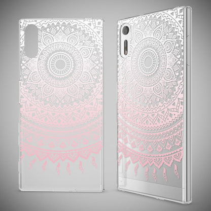Sony Xperia XZ Handy Hülle von NALIA, Silikon TPU Motiv Case Cover Bumper Dünn Mandala Pink NALIA