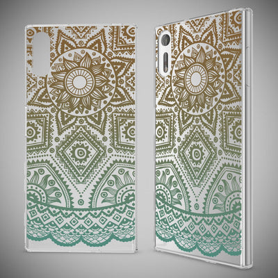 NALIA Handyhülle kompatibel mit Sony Xperia XZ, Slim Silikon Motiv Case Phone Cover Crystal Schutzhülle Dünn Durchsichtig, Etui Handy-Tasche Transparent Backcover Bumper Mandala Pink NALIA Protective Hülle