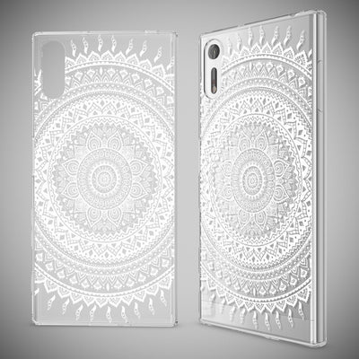 NALIA Handyhülle kompatibel mit Sony Xperia XZ, Slim Silikon Motiv Case Phone Cover Crystal Schutzhülle Dünn Durchsichtig, Etui Handy-Tasche Transparent Backcover Bumper Indian Pattern NALIA Protective Hülle