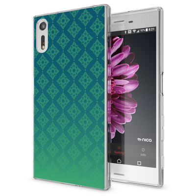 NALIA Handyhülle kompatibel mit Sony Xperia XZ, Slim Silikon Motiv Case Phone Cover Crystal Schutzhülle Dünn Durchsichtig, Etui Handy-Tasche Transparent Backcover Bumper Indian Pattern NALIA Protective Hülle