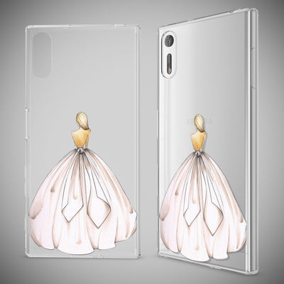 NALIA Handyhülle kompatibel mit Sony Xperia XZ, Slim Silikon Motiv Case Phone Cover Crystal Schutzhülle Dünn Durchsichtig, Etui Handy-Tasche Transparent Backcover Bumper Princess Pink NALIA Protective Hülle