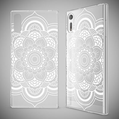 NALIA Handyhülle kompatibel mit Sony Xperia XZ, Slim Silikon Motiv Case Phone Cover Crystal Schutzhülle Dünn Durchsichtig, Etui Handy-Tasche Transparent Backcover Bumper Pattern Flowers NALIA Protective Hülle