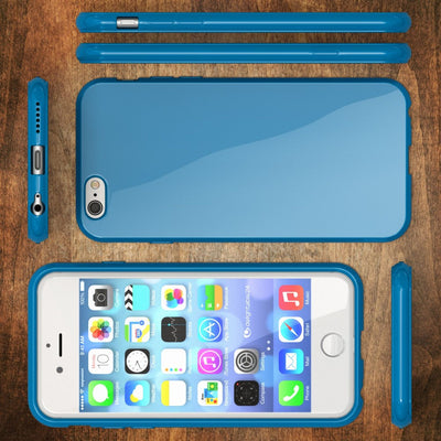 NALIA Handyhülle kompatibel mit iPhone 6 6S, Ultra-Slim TPU Silikon Jelly Case, Dünnes Cover Gummi Schutz-Hülle Skin, Etui Handy-Tasche Telefon-Schale Thin-Fit Back-Cover Smart-Phone Bumper - Blau NALIA SlimFit Hülle