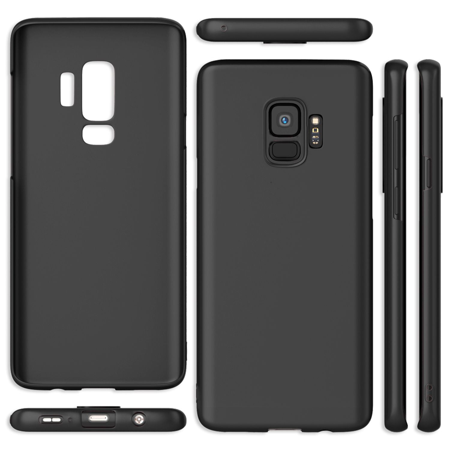 Samsung Galaxy S9 Handy Hülle von NALIA, Dünne Schutzhülle Cover Hard Case Etui Schwarz NALIA SlimFit Hülle