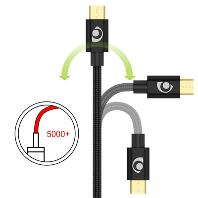 NALIA 1m Micro USB Kabel, Stabiles Nylon umflochtenes Sync Handy High Speed Ladekabel/ Datenkabel für Smartphone, Tablet, etc. (kompatibel mit Samsung, Huawei, HTC, LG, Sony, Nokia etc.) - Schwarz NALIA Ladegerät