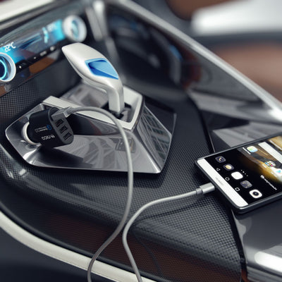 NALIA 4-Port USB Quick-Charge 3.0 Auto-Ladegerät, Car Charger Schnellladegerät Mini Ladestecker Adapter Kfz Zigaretten-Anzünder Power Ladeadapter kompatibel mit iPhone Samsung Huawei Sony Navi Tablet Default Title NALIA Ladegerät