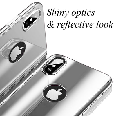 NALIA 360 Grad Handyhülle kompatibel mit Apple iPhone XS Max, Full-Cover & Schutzglas vorne hinten Hülle Doppel-Schutz Dünn Ganzkörper Case Etui Handy-Tasche Bumper & Displayschutz Schwarz NALIA GlasSchutz