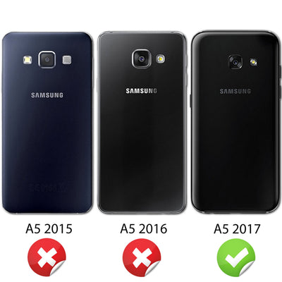 NALIA Handyhülle kompatibel mit Samsung Galaxy A5 2017, Ultra-Slim Silikon Case Cover, Dünne Crystal Schutzhülle Handy-Tasche Schale Backcover Bumper Etui, Smart-Phone Gummi Hülle Skin NALIA