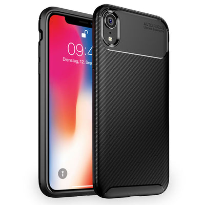 NALIA Silikonhülle für iPhone XR – Rutschfest & Matt – VORTEX (Gebürstete Optik & Carbon Design) – Marke aus Berlin Default Title NALIA Protective Hülle