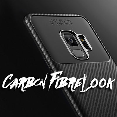 NALIA Silikonhülle für Samsung Galaxy S9 – Rutschfest & Matt – VORTEX (Gebürstete Optik & Carbon Design) – Marke aus Berlin Default Title NALIA Protective Hülle