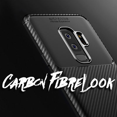 NALIA Silikonhülle für Samsung Galaxy S9 Plus – Rutschfest & Matt – VORTEX (Gebürstete Optik & Carbon Design) – Marke aus Berlin Default Title NALIA Protective Hülle
