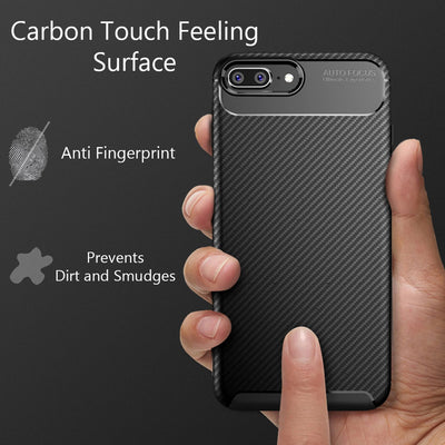 NALIA Silikonhülle für iPhone 7 Plus / 8 Plus – Rutschfest & Matt – VORTEX (Gebürstete Optik & Carbon Design) – Marke aus Berlin Default Title NALIA Protective Hülle