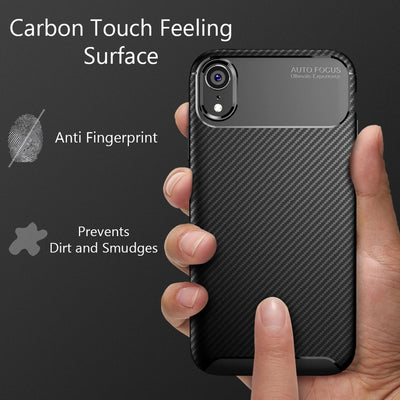 NALIA Silikonhülle für iPhone XR – Rutschfest & Matt – VORTEX (Gebürstete Optik & Carbon Design) – Marke aus Berlin Default Title NALIA Protective Hülle